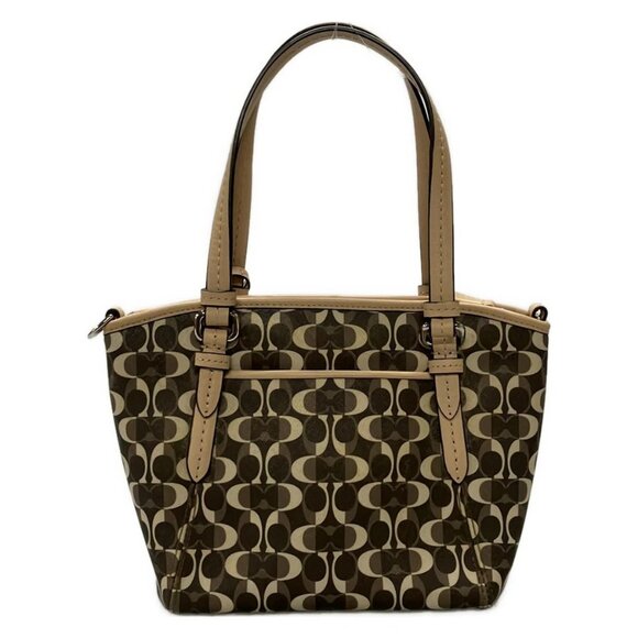 Auth COACH Peyton Dream Signature F26401 Brown Beige PVC Leather - Handbag - Picture 2 of 15